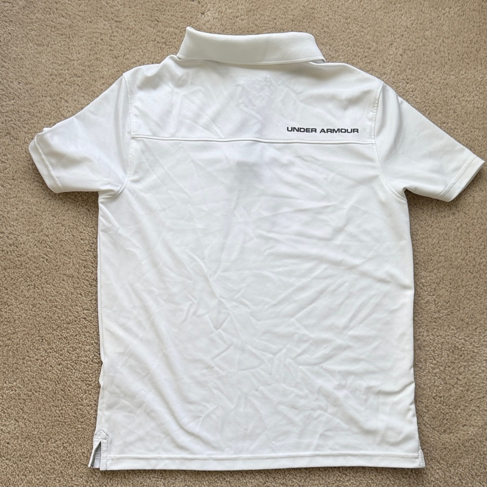 Under Armour White Short Sleeve Polo